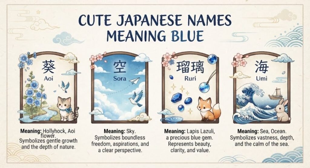 Cute Japanese Names Meaning Blue