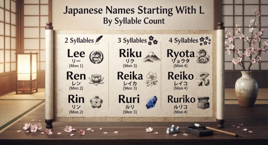 Japanese Names Starting With L By Syllable Count