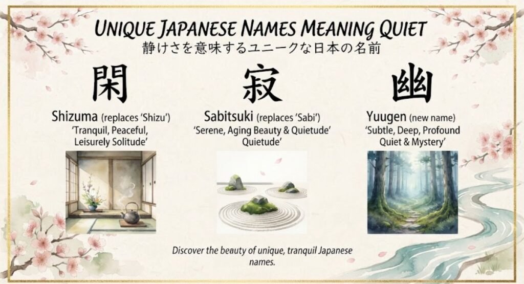Unique Japanese Names Meaning Quiet