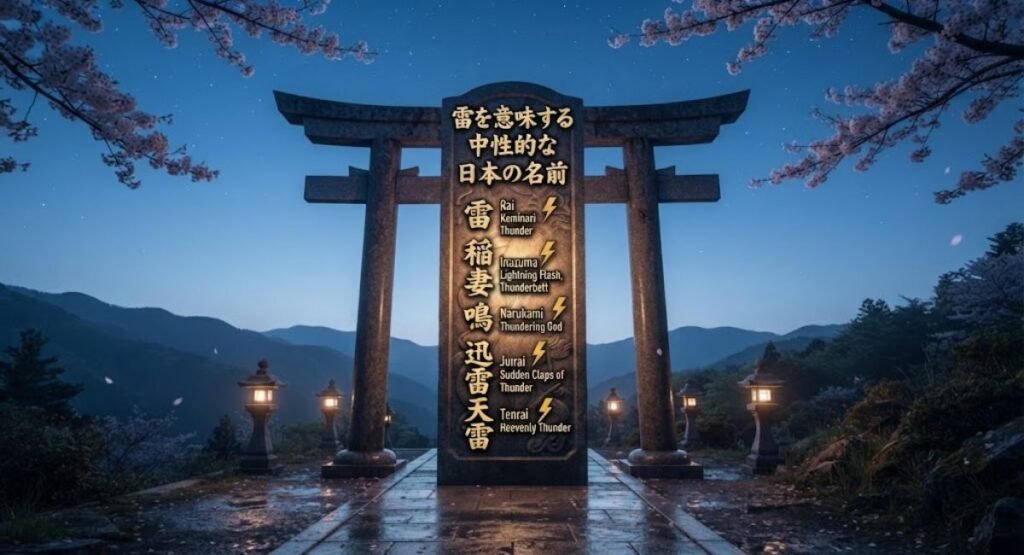 Unisex Japanese Names Meaning Lightning