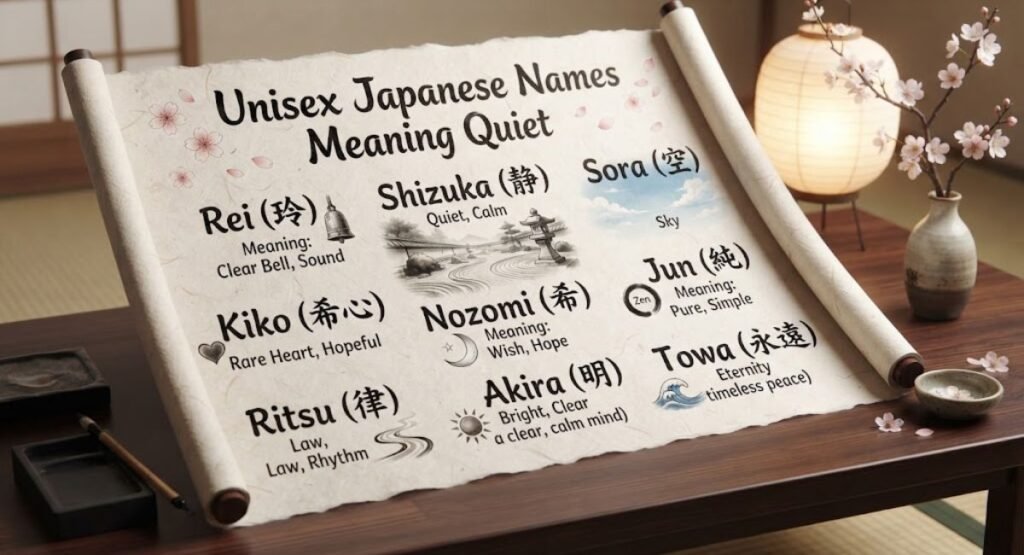 Unisex Japanese Names Meaning Quiet