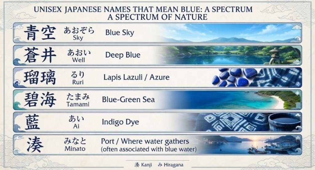 Unisex Japanese Names That Mean Blue