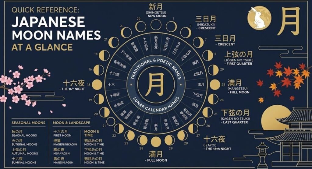Japanese Moon Names At A Glance