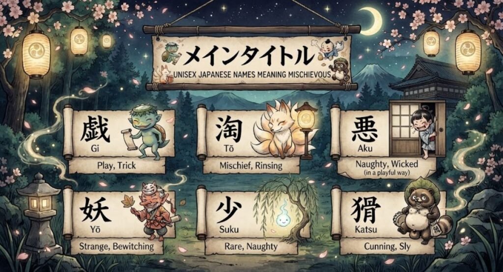 Unisex Japanese Names Meaning Mischievous
