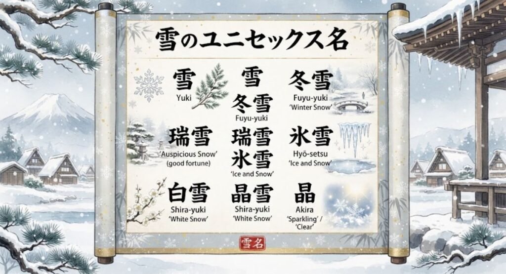 Unisex Japanese Names That Mean Snow