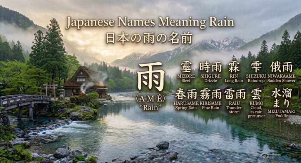 Japanese Names Meaning Rain
